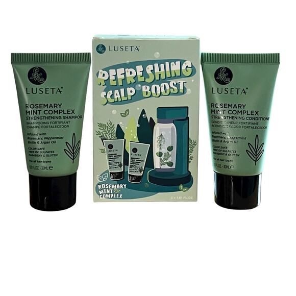 Luseta Rosemary Mint Complex Strengthening Shampoo + Conditioner Travel Size 1oz - Picture 1 of 5